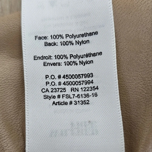 Aritzia Wilfred Free Daria vegan leather leggings pants tan beige XS - Picture 10 of 11